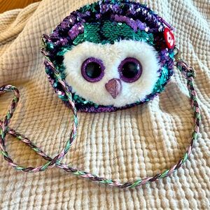 TY Fashion Moonlight the Owl Sequin Purse, part of the Ty Beanie Boo collection